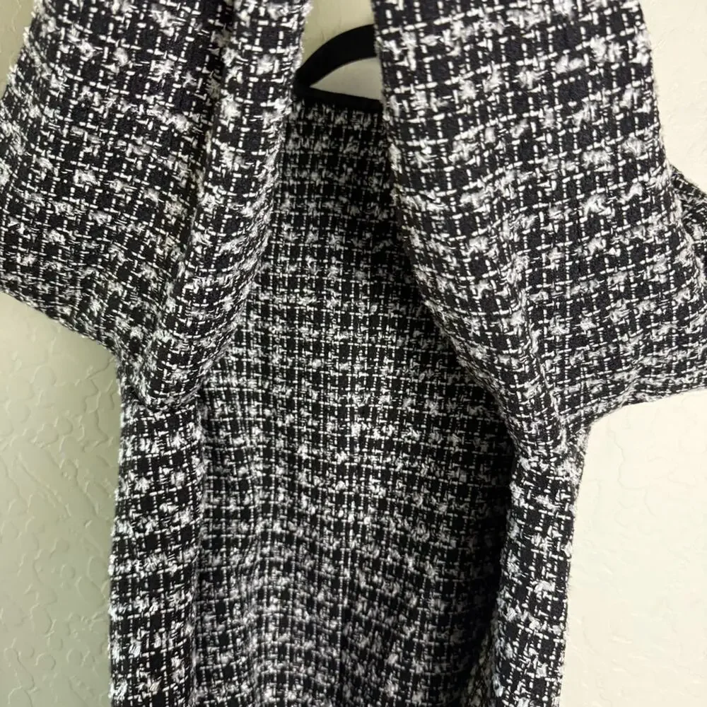 Talbots Tweed Jeweled Button Blazer Jacket Size 16